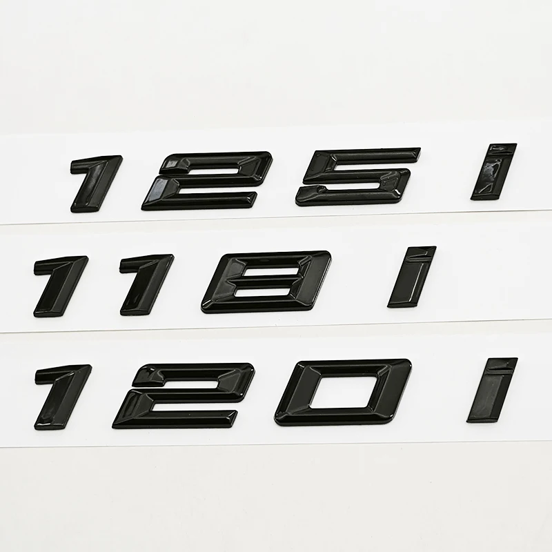 신형 3D ABS 자동차 레터 로고 118i 120i 125i 리어 트렁크 배지 엠블럼 스티커 BMW 1 시리즈 118i 120i 125i F40 테일 마킹