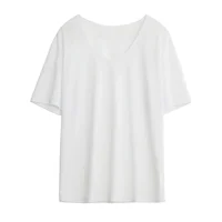 CHIC VEN femmes T-Shirts ample décontracté solide nouveau basique femme T-Shirts à manches courtes haut pour fille femme vêtements été 2025 6