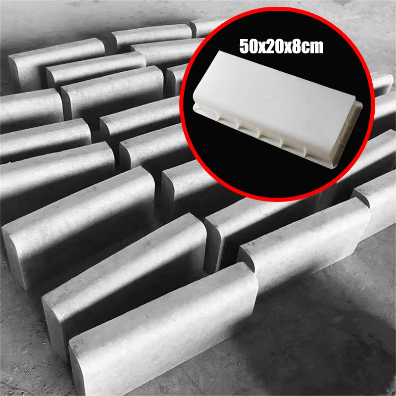 Roadside Rocks Cement Molds Plastic Curved Edge Stones 50X20X8Cm Long Line Reusable Circular Arc Suitable Road Edges