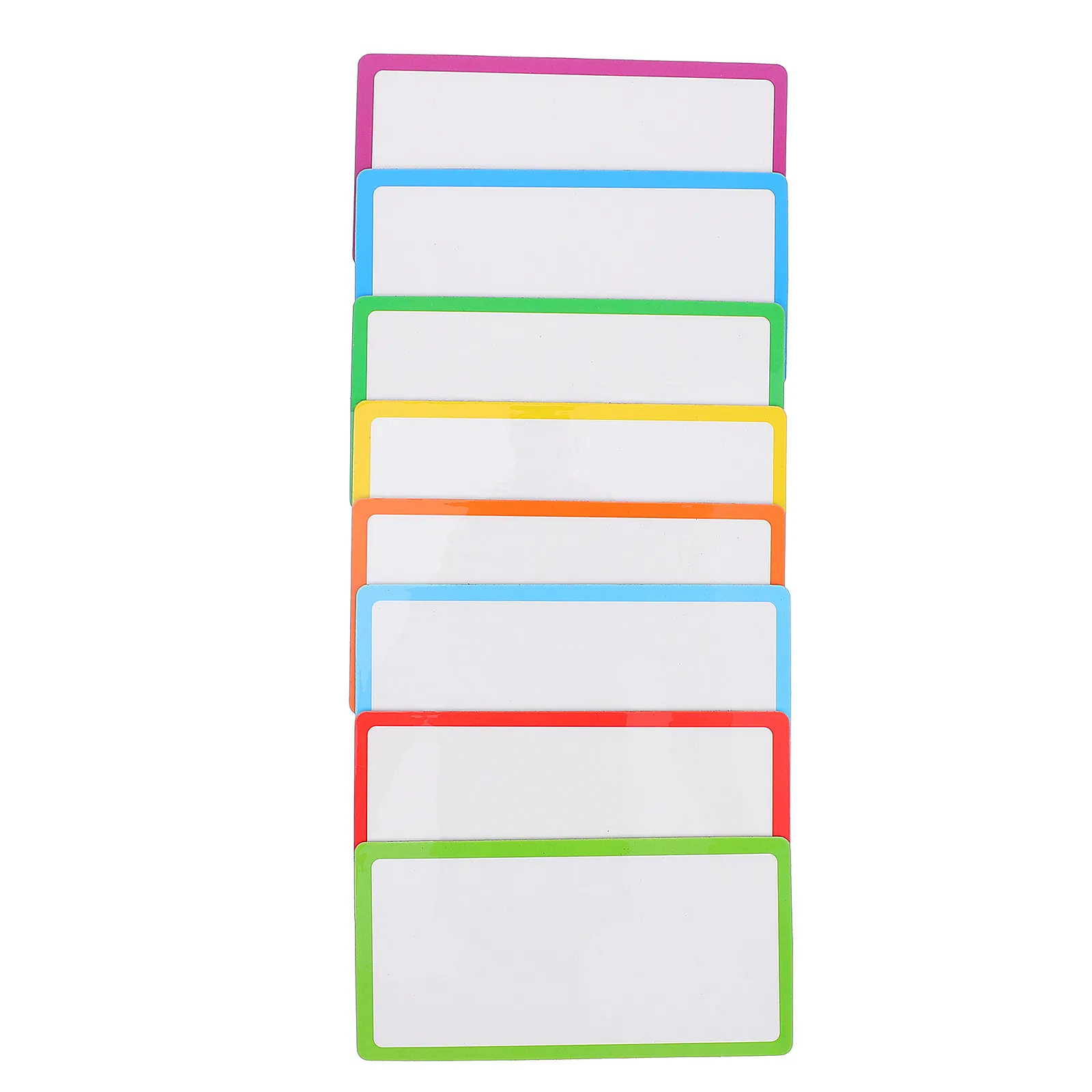 8Pcs 자기 냉장고 메모장 건식 지우기 재사용 가능한 다채로운 메모 패드(냉장고 주방 사무실용 애완 동물 필름 필기 표면 포함)
