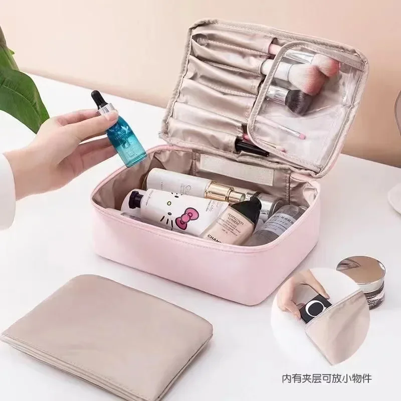 Water-resistant Portable Travel Makeup and Skincare Organizer with Large Capacity