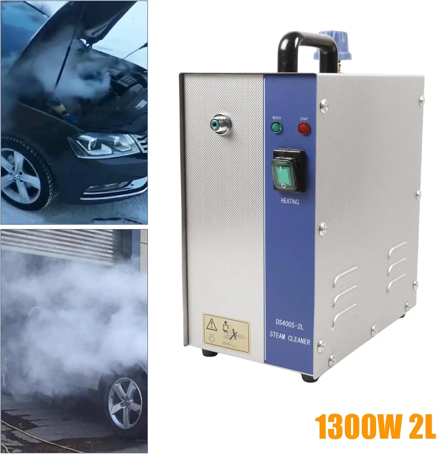 Steam Cleaner Machine 110V 2L Gold and Silver Stainless Steel Jewelry Cleaner Steamer Gem Washer Equipment for Cleaning Jewelry/ 6