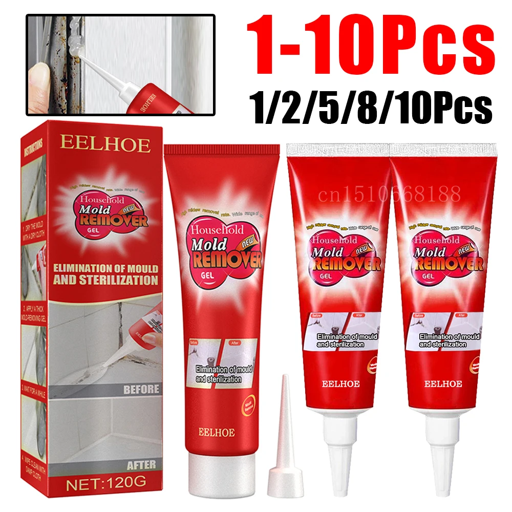 Mildew remover cleaner 120g Mold Remover Gel Mildew Mold Remover for Ceramic Tile to Mildew Cleaner Wall Mould Removal Ceramic Tile 1-10Pcs