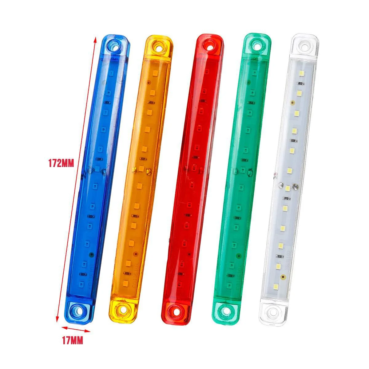 Luci LED Indicatori Laterali 12V/24V - 10 Pezzi Rossi, Per Camion E Auto, Facili Da Installare - Foto 5