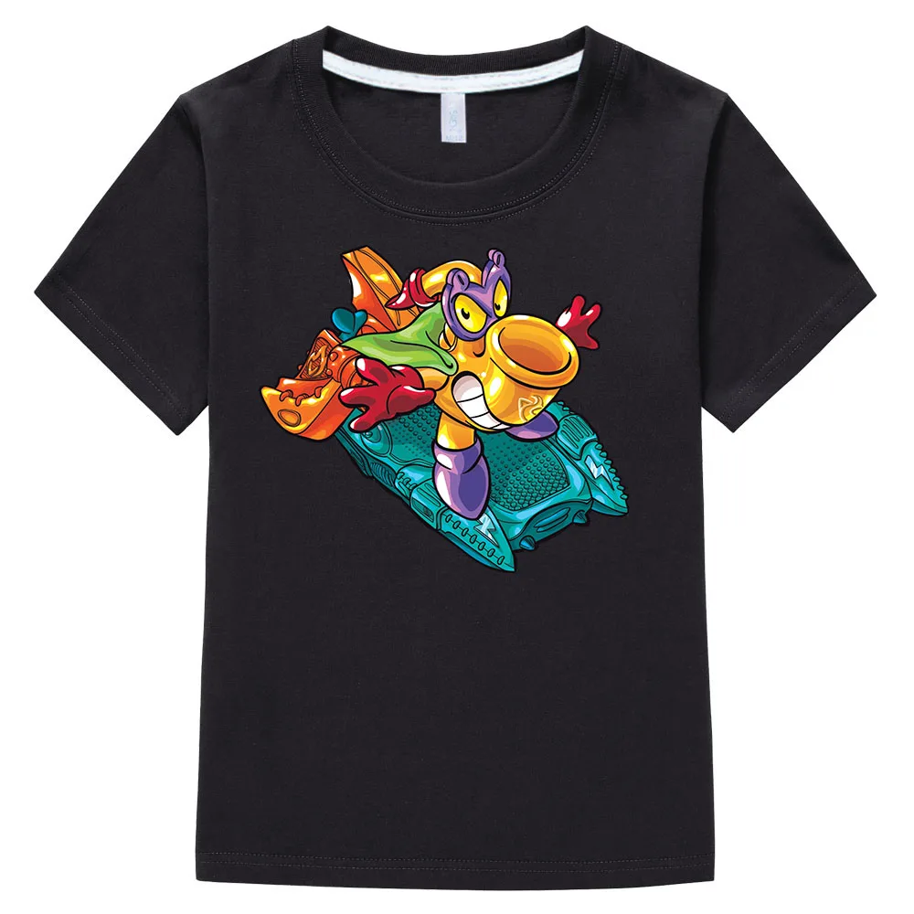 

Superzings Shirt for Boys Graphic Tee Fashion Clothes Kids Kawaii Super Zings T-shirt 100%Cotton Girls Cute Tshirt Children Top