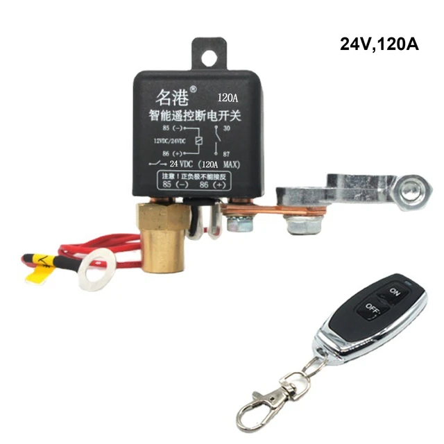 Auto Auto 12V 120a Universal-Batterie-Schalter Relais integrierte drahtlose  Fernbedienung abschalten Isolator Master-Schalter - AliExpress