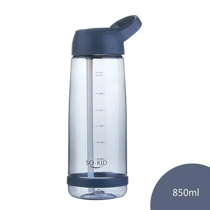 Eco-Friendly Leak-Proof Water Bottle with Straw for Kids - BPA-Free Plastic for School, Hiking, and Camping