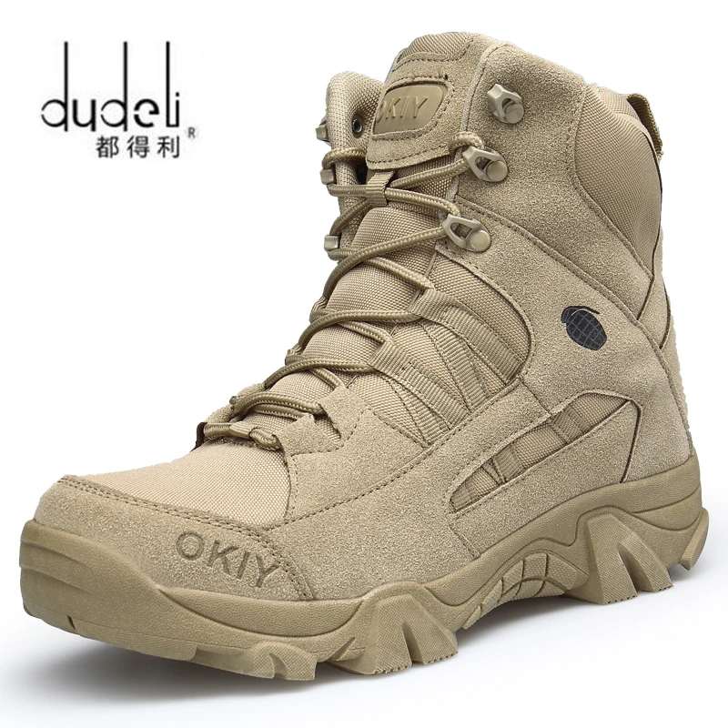 Men's Boots Fashion Outdoor Boots Breathable Hiking Autumn Shoes Sneakers lightweight Non-slip Men Desert Ankle hiking shoes