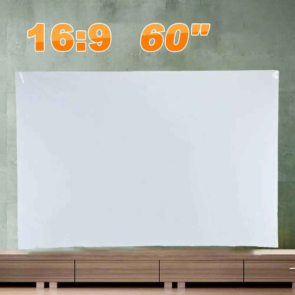 Wide Viewing Area Portable 60 Inch Simple Foldable Projection Movie Screen for Indoor