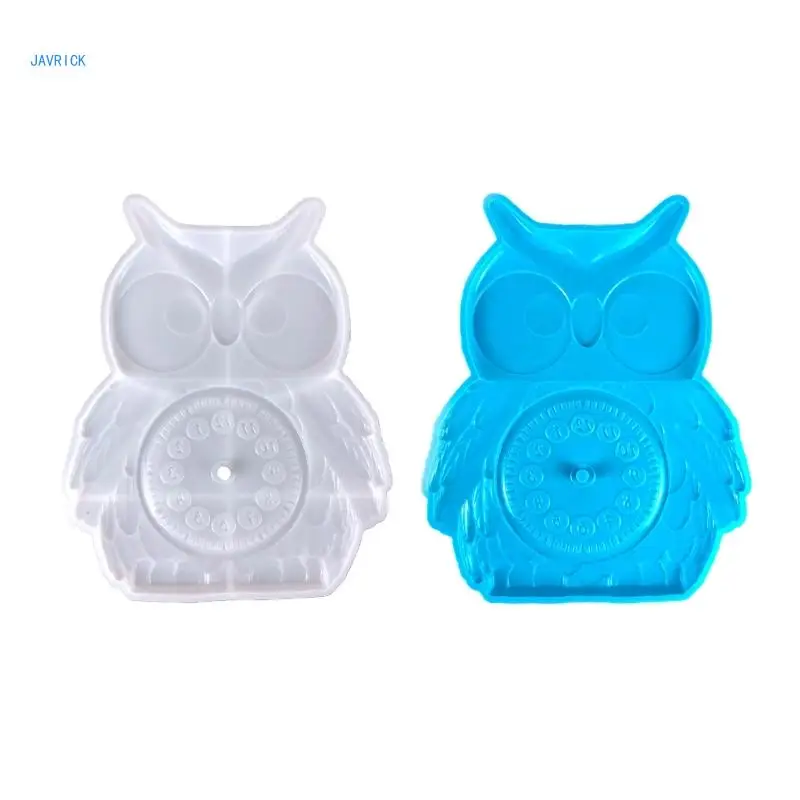 DIY Owl Clock Silicone Molds Handmade Casting Epoxy Resin Mold Jewelry Making silicone mold clock for jewelry 10 15cm small and big size clock resin silicone mould handmade tool diy epoxy resin molds