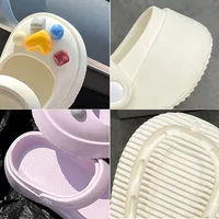 Summer Women Slippers Fashion Thick Bottom Hole Shoes EVA Slippers Anti Slip Baotou Slippers Outdoor Beach Sandals Slippers 2