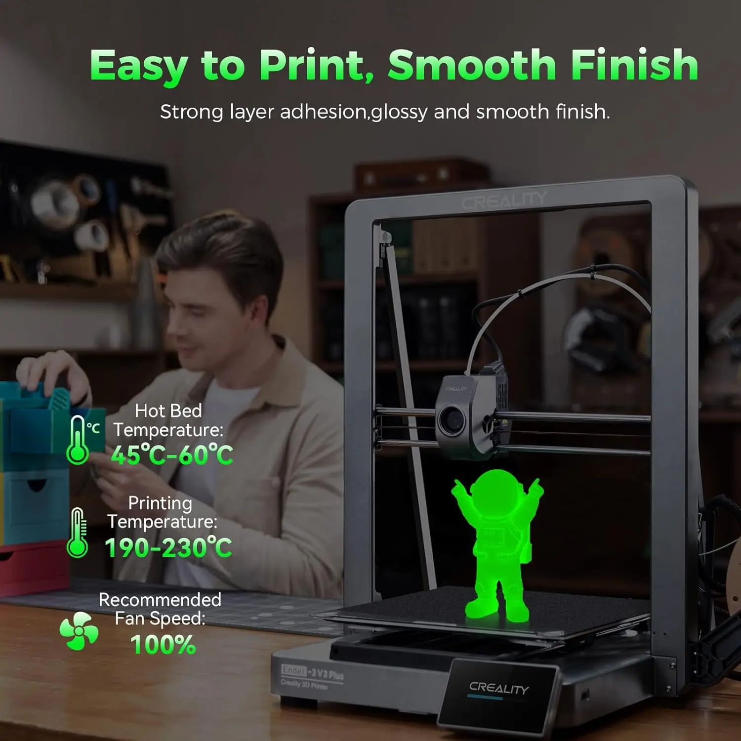 발광 PLA 3D 프린터 필라멘트 1.75mm 고속 인쇄 야광 ±0.02mm
