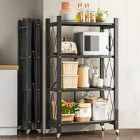 Étagère Métallique Pliable Multi-Usages – Rangement sans Montage pour Cuisine, Salon ou Bureau 4