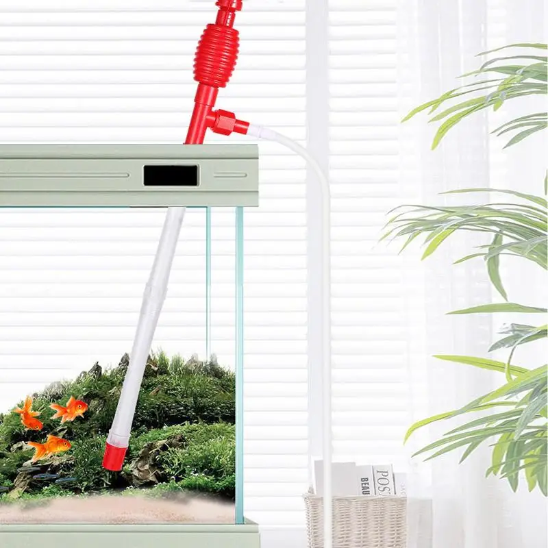 Fish Tank Vacuum Gravel Cleaner Acquario Sifone Fish Tank Sifone Vacuum Gravel Water Filter Cleaner Sifone Pump Detergente Manuale