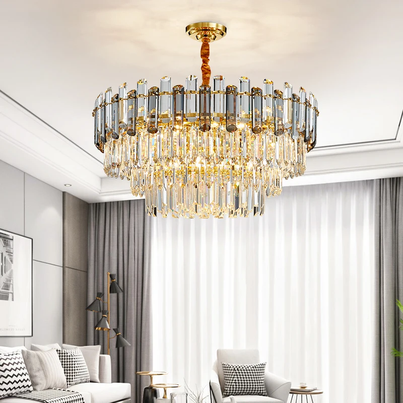 

YUNYI Luxury Chandelier Light Living Room Warm Lamp Round Hotel Villa Decoration Modern Crystal Chandeliers Lighting