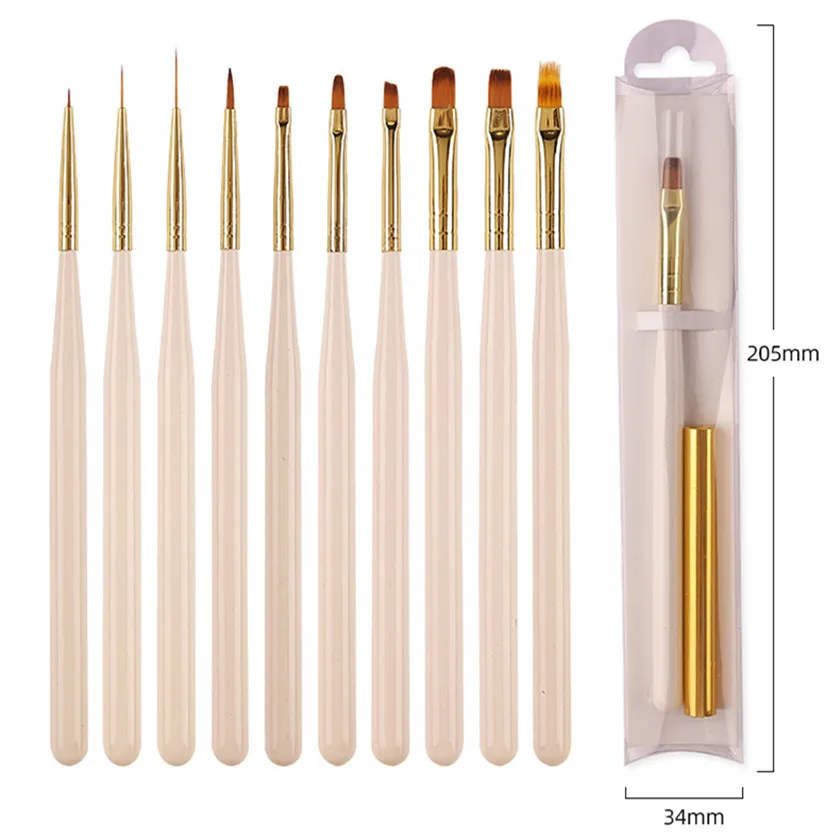 Japanese nail art pen set 12 full set of commonly used paint pen drawing phototherapy lace shading Daisy brush