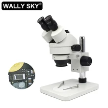 

Stereo Microscope Trinocular Head 7X-45X Zoom Microscope for PCB Inspection Mobile Phone Repairing