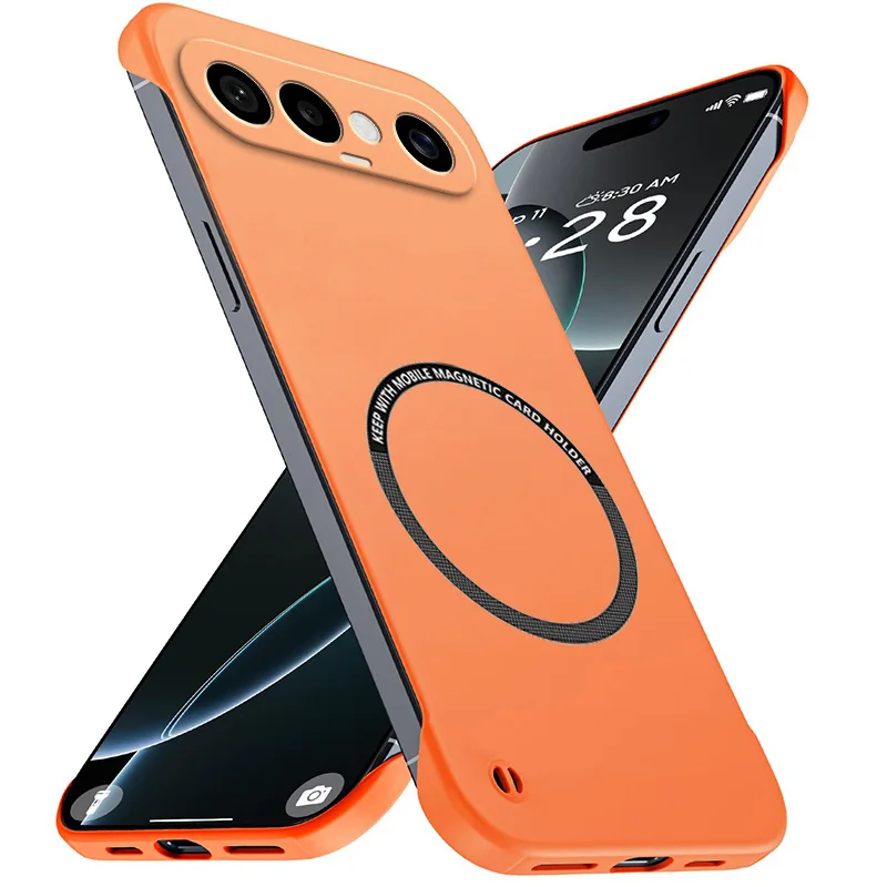Magnetic Slim Frameless Phone Case - Matte Anti-Scratch Shockproof Armor