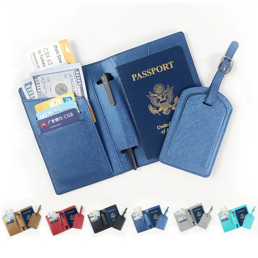 2 Etichette Per Bagagli In Pelle PU Con Cinghia Regolabile | Copertura Privacy Per Valigie E Zaini | Accessori Da Viaggio Pratici E Resistenti, 8x8.5 Cm
