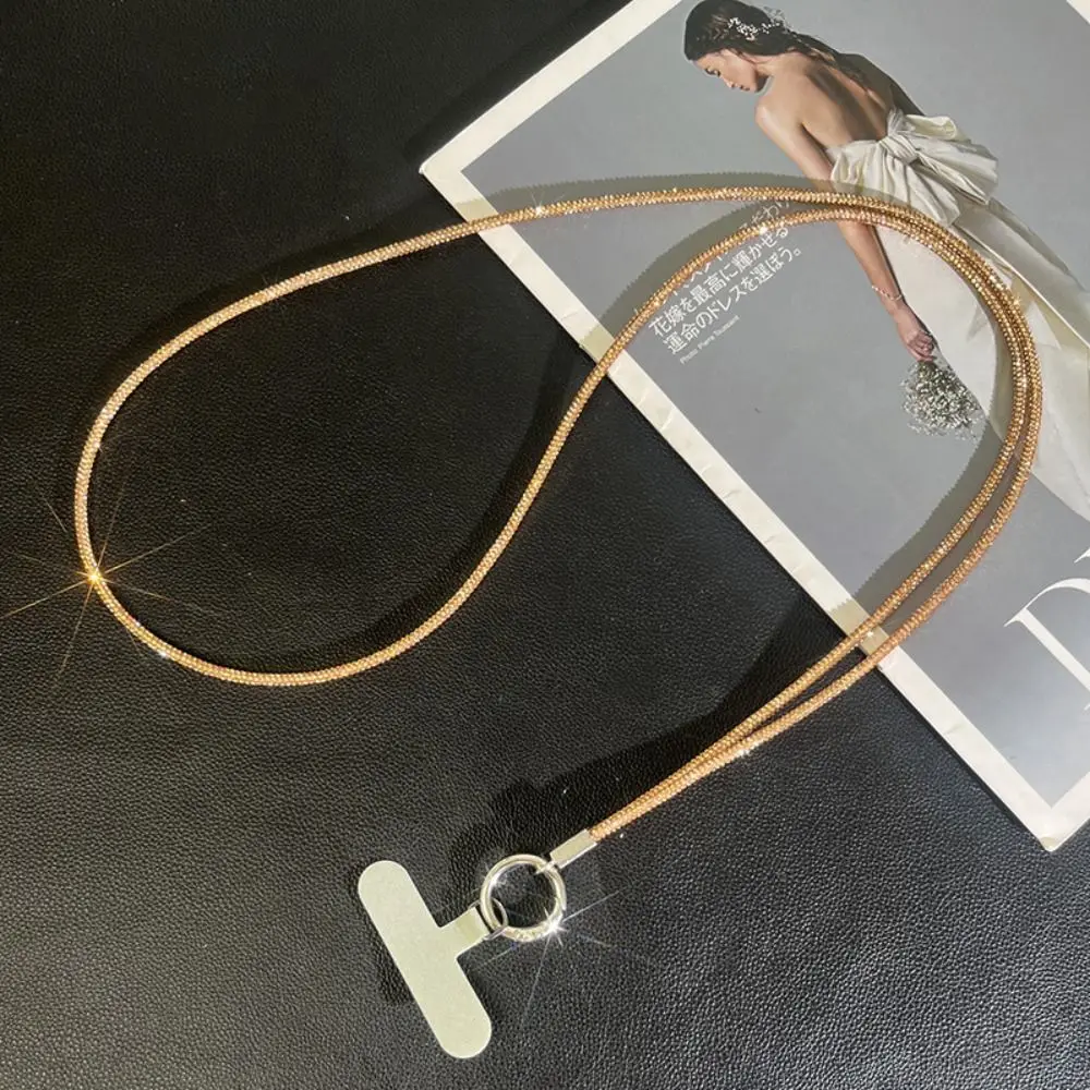 Glitter Crystal Rhinestone Phone Lanyard Bright Bling Bling Phone Anti-lost Rope Phone Case Chain Straps Phone Accessories