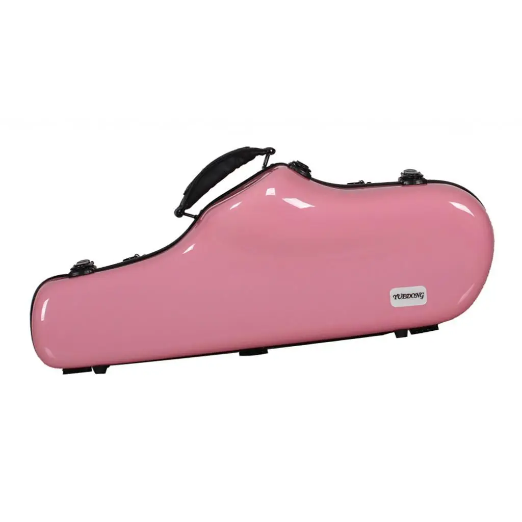 

Protable Alto Saxophone Bag Gig Hardshell Case Alto Sax Instrument - Pink