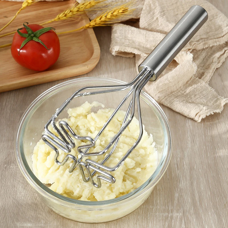 

Kitchen Potato Crusher Tool Stainless Steel Potato Masher Manual Fruit Vegetable Pressure Mud Machine Kitchen Food Crusher