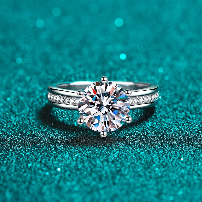 

Серебряное кольцо 925 пробы женское, позолоченное, с камнем 3 карата, PT950