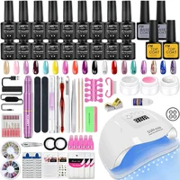 Professional Nail Set UV Nail Lamp With Nail Gel Polish Kit And Electric Nail drill Full Manicure Tools Sets For Salon and Home 2