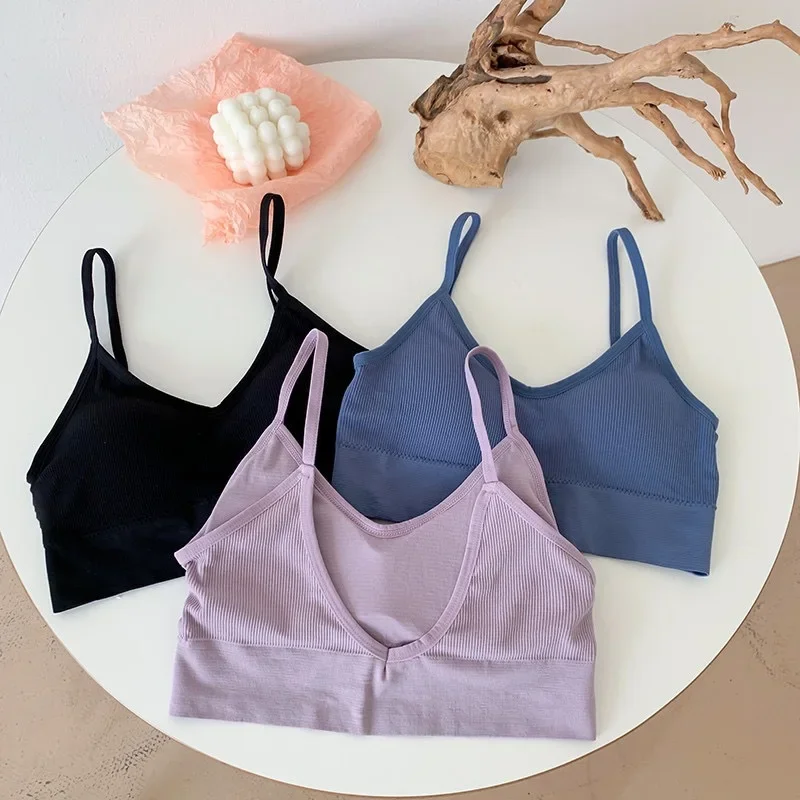 Description Picture 5 of itemWomen's Top Summer Crop Tops Seamless Fitness Underwear Female Tanks Sexy Lingerie Fashion Sports V Back Padded Camisole