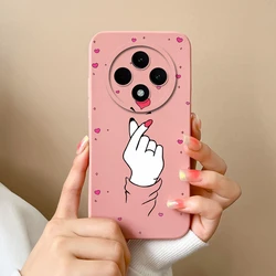 Colorful Love Heart Liquid Shockproof Antifouling Soft Shell Case for OPPO Reno 12F 5G (TYP1)