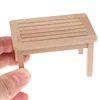 New 1:12 Dollhouse Miniature Wooden Tea table Doll House Handcrafted Bedside Table Furniture Model Decor Mini Cabinet 4