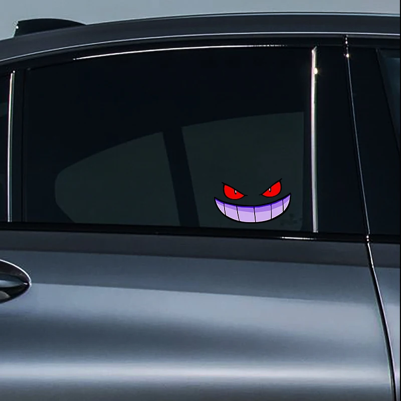 Waterproof Reflective Devil Stickers for Vehicles - Fun and Humorous Design