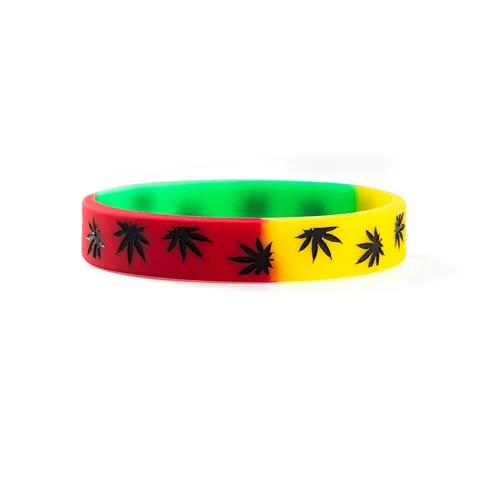 Fashion Maple Leaf Silicone Bracelet Simple Waterproof Sports Wristband Fashion Hemp Jewelry Accessories for Men Women