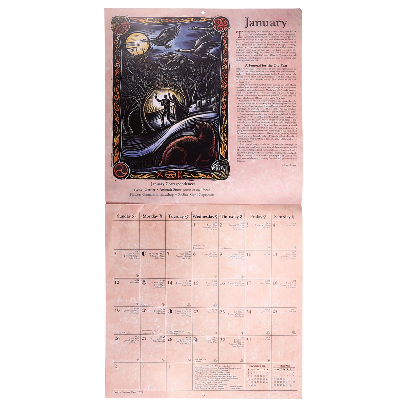 Witches Calendar Articles Decor Home Calenda Witches' Calenda Durables