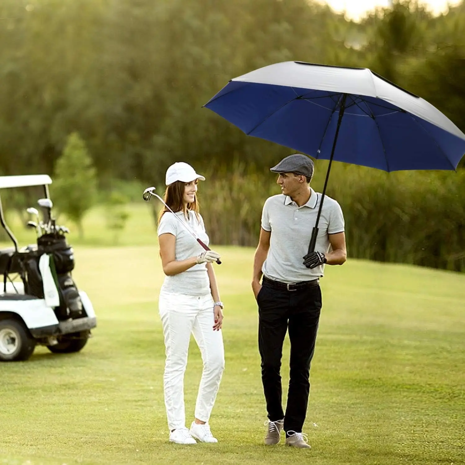 Adjustable Rotating Fishing Umbrella, Big UV Protection, Double Layer, Outdoor Windproof,