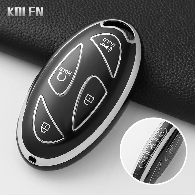 Fashion TPU Car Remote Key Case Cover with Keychain Fob Accessories