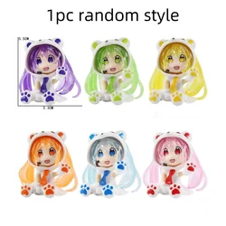 Miku Hatsune Q Version Bear Figure - Cute & Creative Anime Car Decor (1pc Random style)