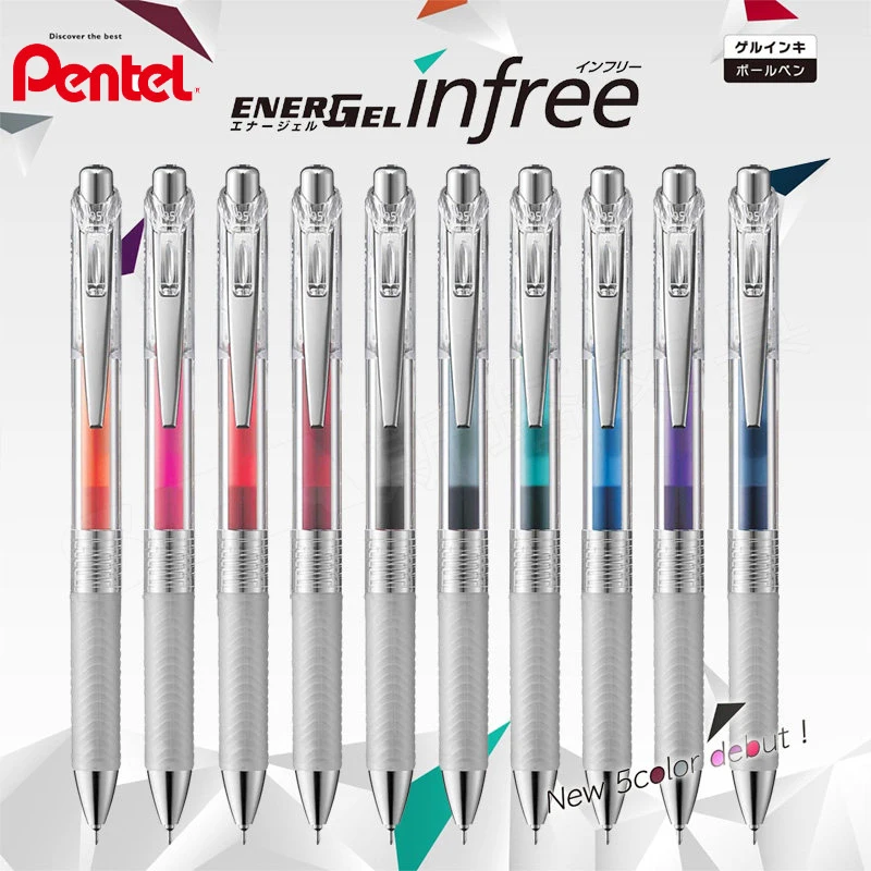 Vibrant Retractable Gel Pen with Quick-Dry Ink and Clear Barrel