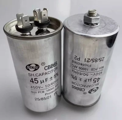 CBB65 with screws at the bottom of the air conditioning condenser 4/5/6. 5/8/10 12/15/18/20/25/30/80 / uf send screw stud cbb capacitor motor capacitor