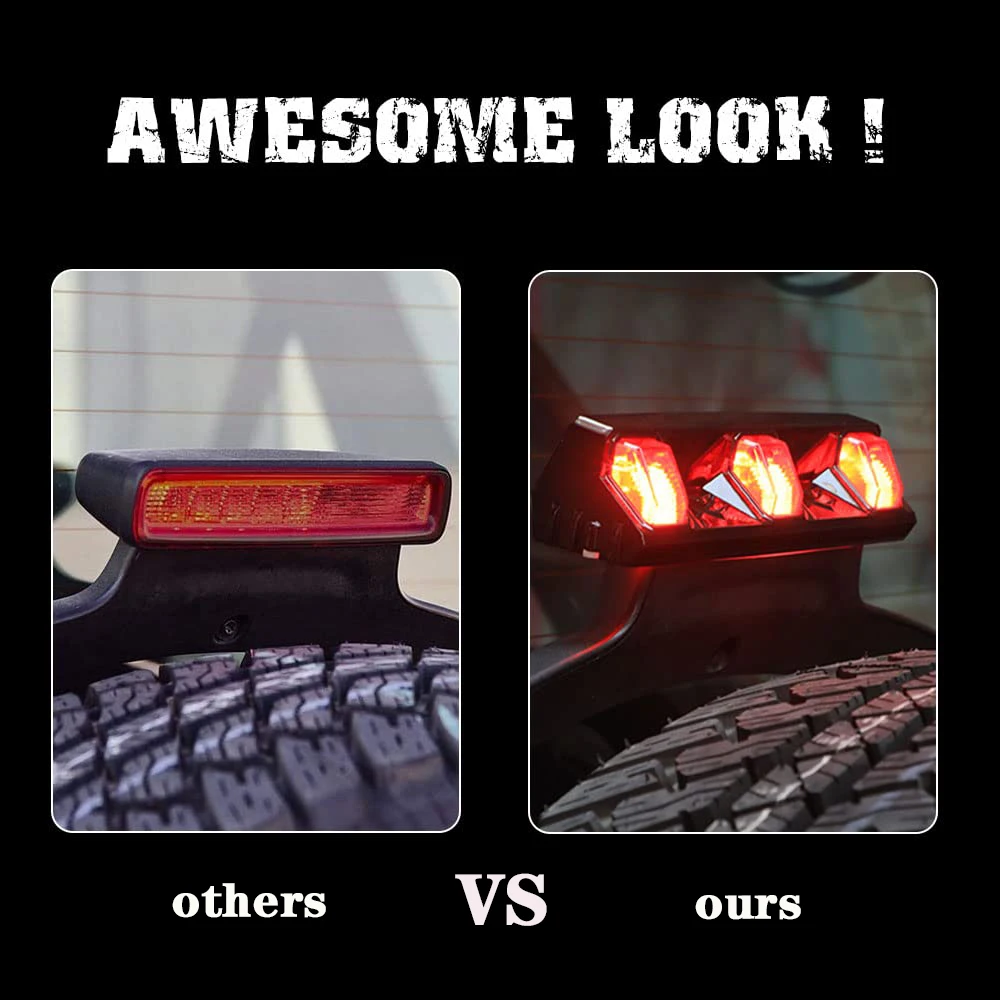 Led Third Brake Lights LED Rear Lights High Mount Stop Lights For Jeep Wrangler