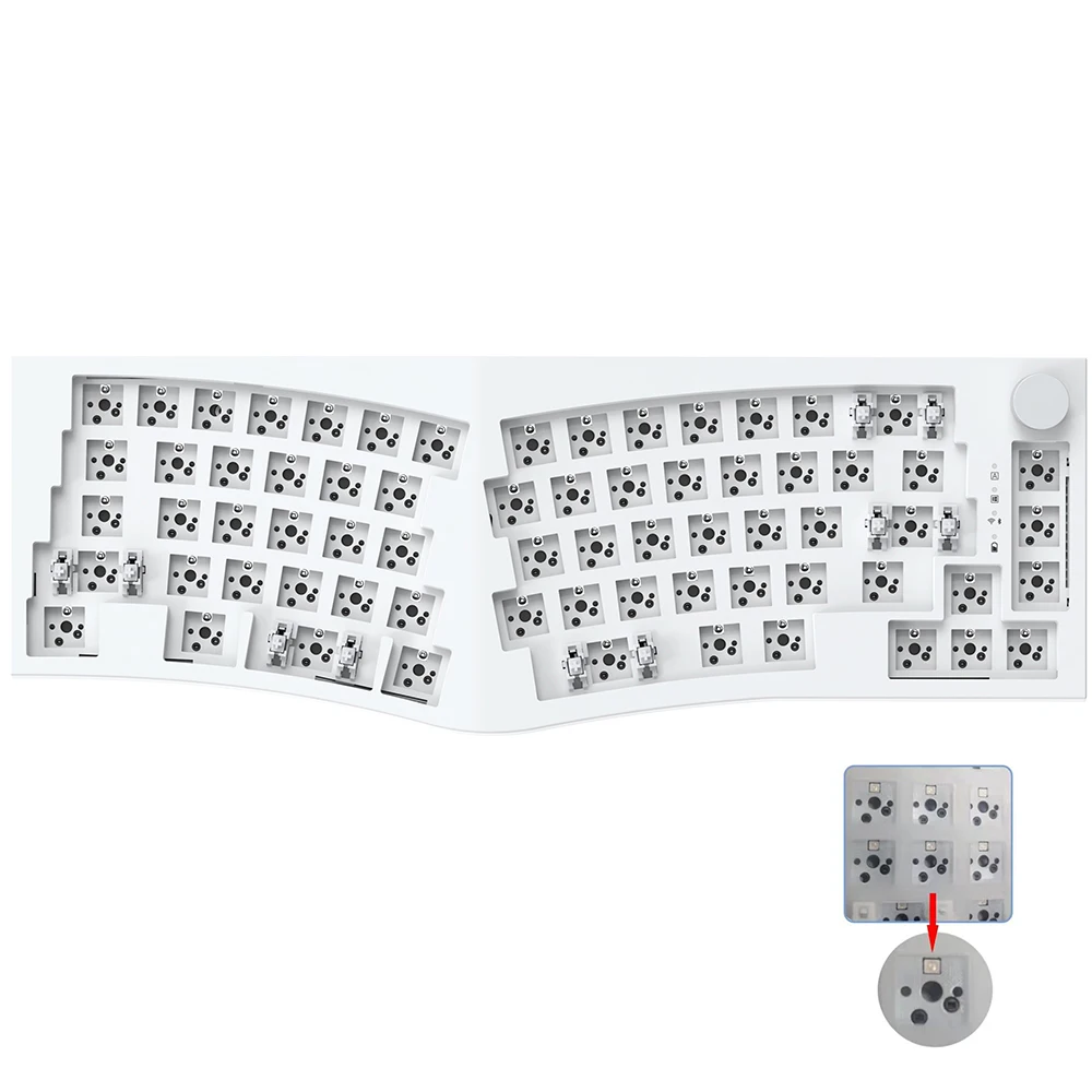 FEKER Alice80 키보드 키트, NKRO 3 가지 모드, RGB 핫스왑 68 키, 블루투스 5.0, 2.4g, C 타입 유선