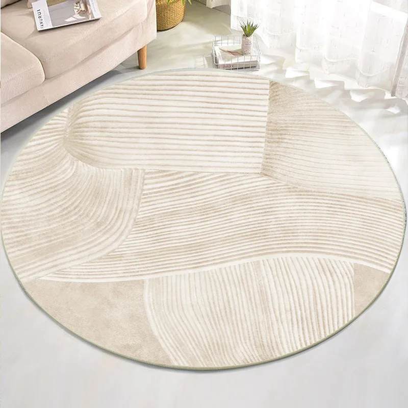 

Modern Minimalist Light Luxury Style Round Carpet Lounge Rug Study Carpet for Living Room Non-slip Rugs for Bedroom Decor Home