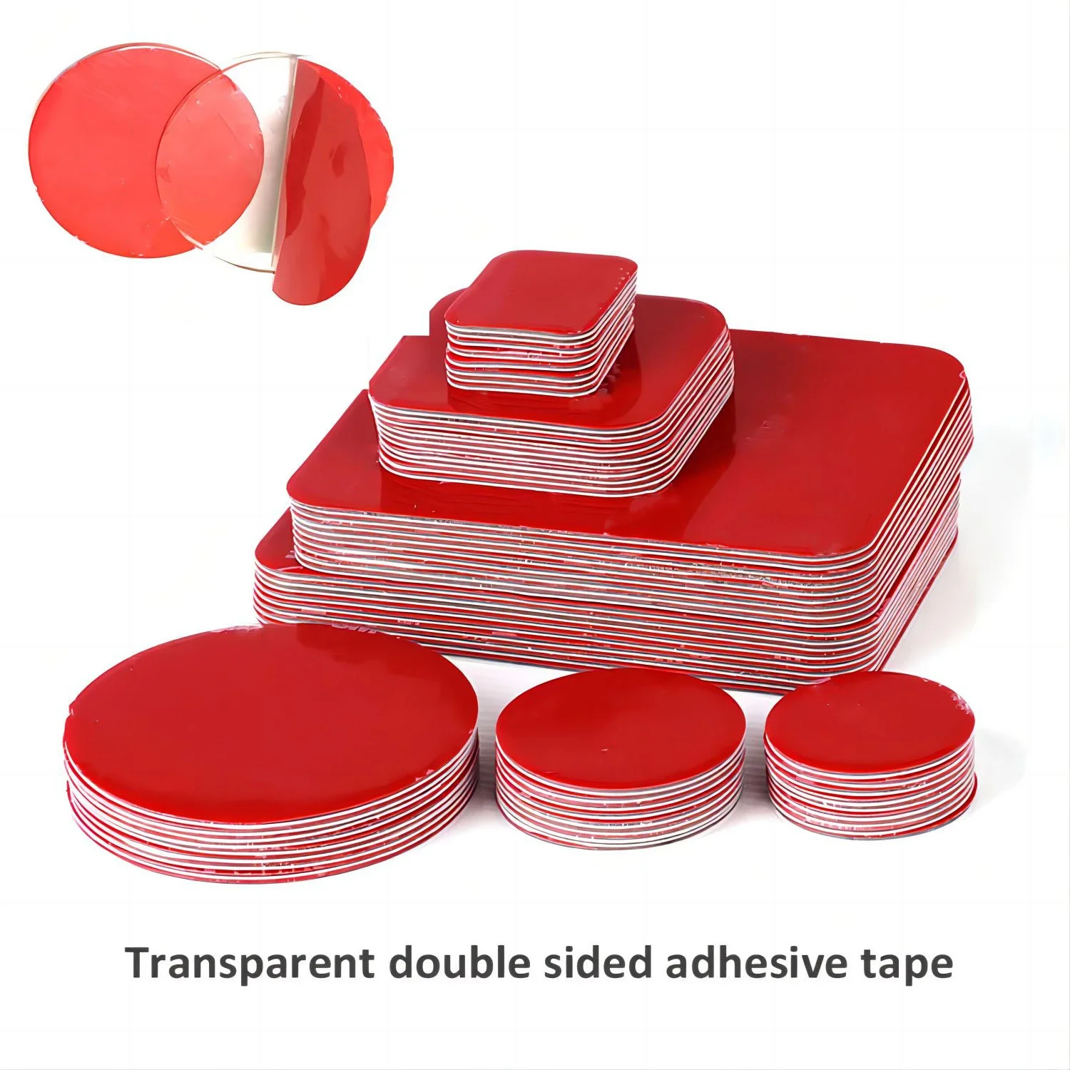 

10PCS Transparent Acrylic Nano Tape Double-Sided Adhesive Strong Adhesive Patch Waterproof No Trace High Temperature Resistance