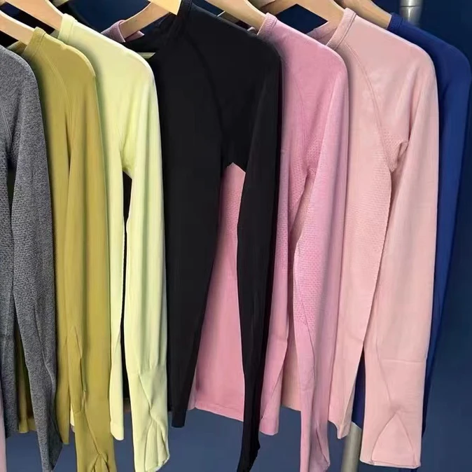 

Lulu Women Swiftly Tech 2.0 Yoga Sports Long Sleeve Shirt Seamless Yoga Shirts Fitness Workout Sport Female Gym Clothing Top