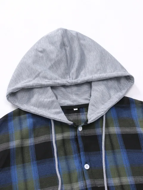 Zaful Hoodie Zaful Abbigliamento Uomo Autumn Men Plaid Shirt