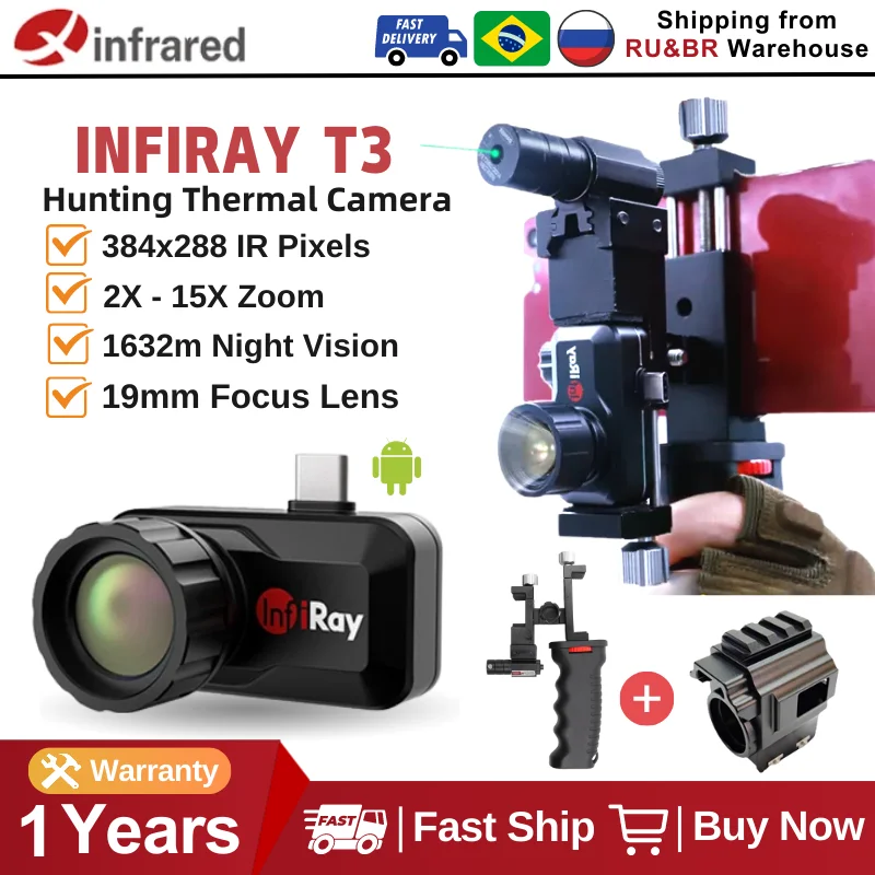 Infiray T3 Thermal Camera Monocular Night Vision Infrared Thermal