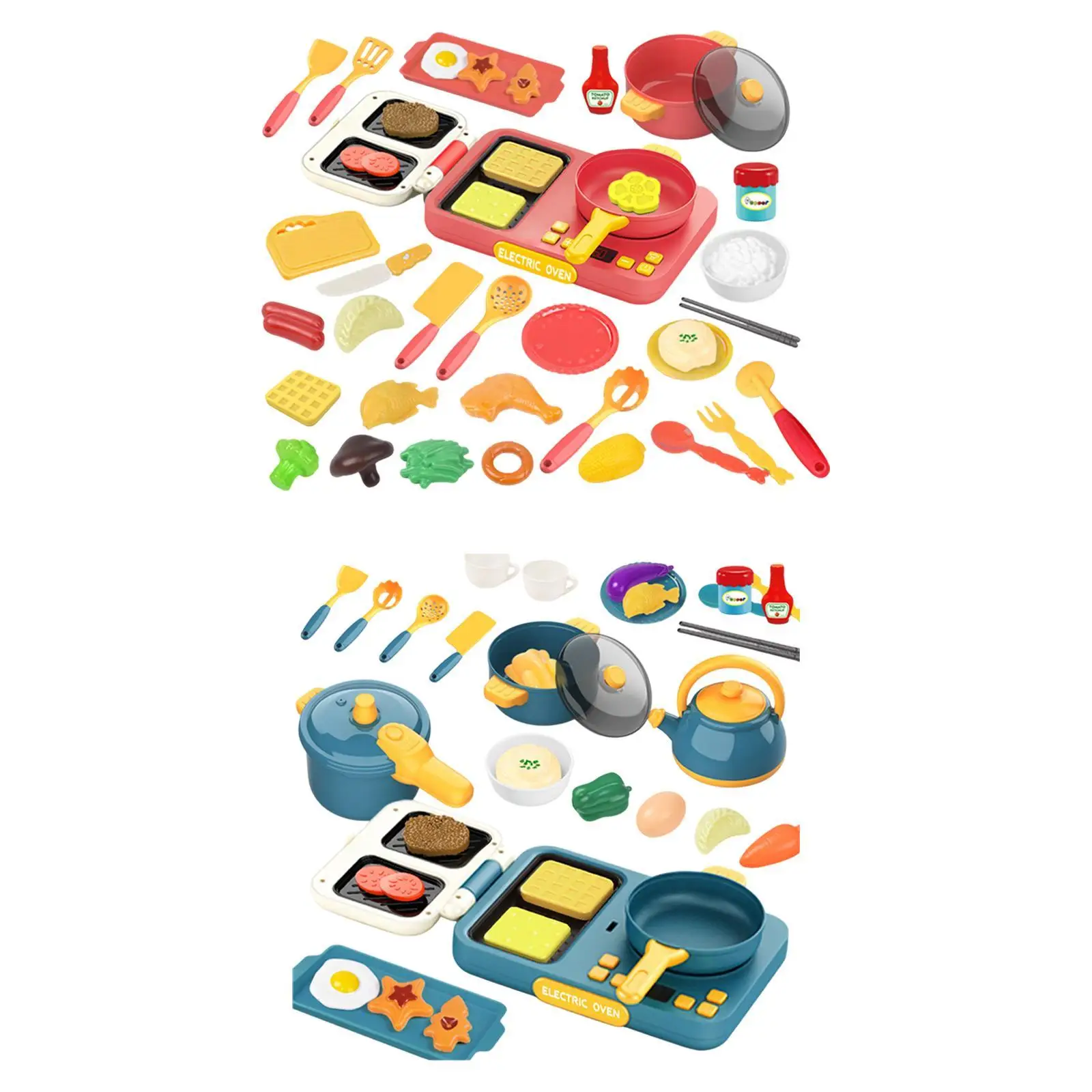 Kitchen Playset Educational Toy Accessories for Toddlers Age 3-8 Children