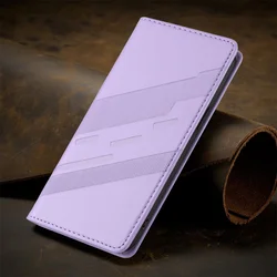 Luxury Anti-Theft Leather Flip Wallet Phone Case with Magnetic Closure for Redmi 14R (Purple (HX-09))