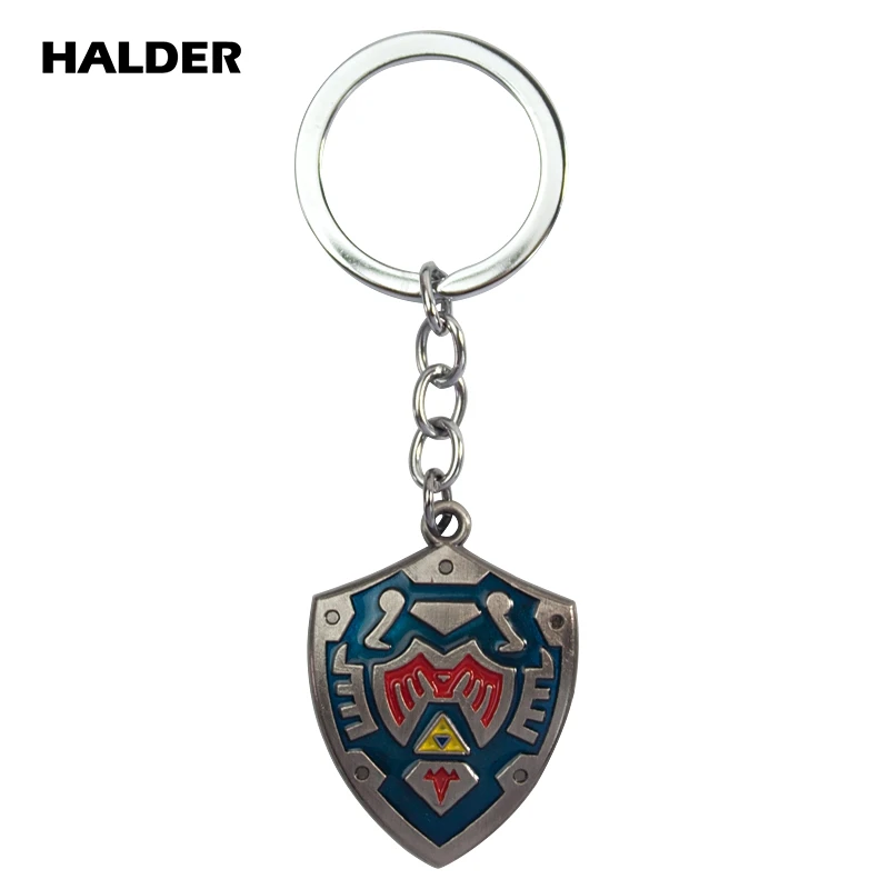 Halder Game The Legend Of Zelda Portachiavi Shield Pendent Car Bag Portachiavi Charm Zaino Portachiavi Gioielli Di Moda Regalo
