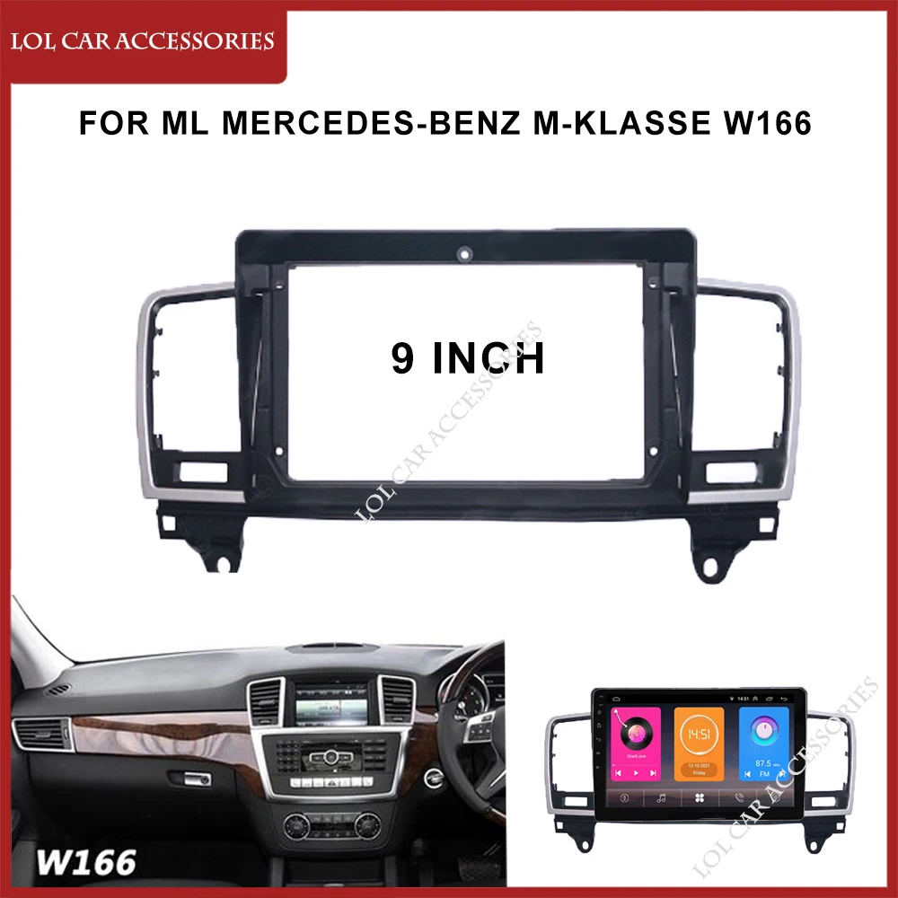 

9 дюймов для ML Mercedes-Benz M-klase W166 автомобильное радио Android стерео MP5 плеер 2 Din головное устройство Fascia Dash Cover Корпус рамка